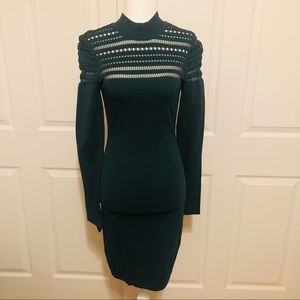 Ali & Jay Long Sleeve Mock Neck Lace Dress